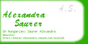 alexandra saurer business card